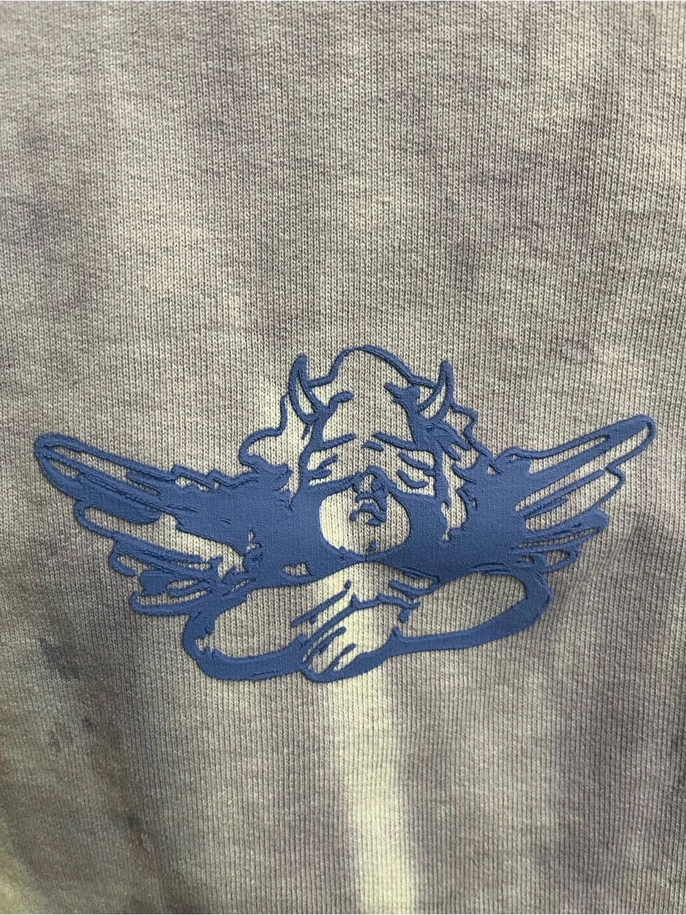 Revolve Boys Lie Tie Dye Angel Graphic Lavender White Drawstring Backpack NWT